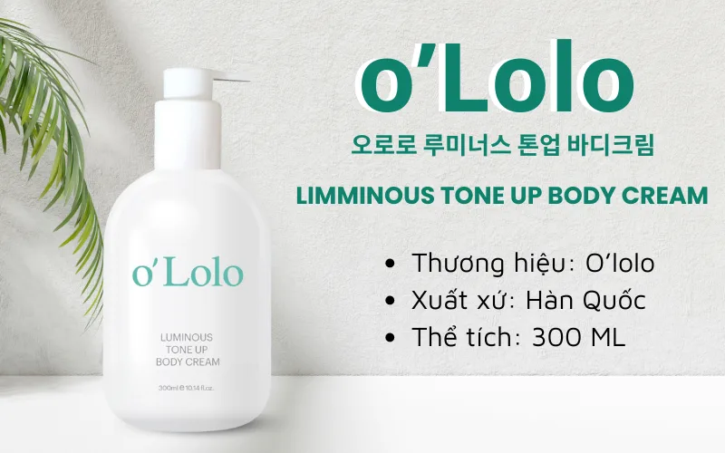 Kem dưỡng thể trắng da O'lolo