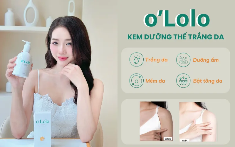 Kem dưỡng thể trắng da O'lolo