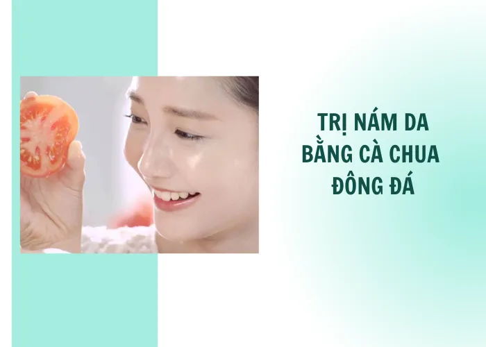 trị nám bằng cà chua đông đá