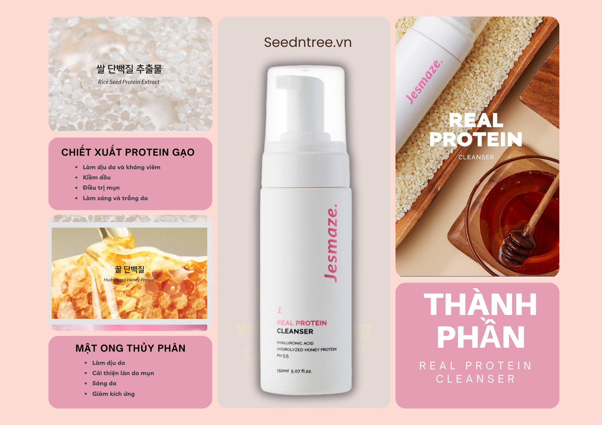 Sữa rửa mặt Real Protein