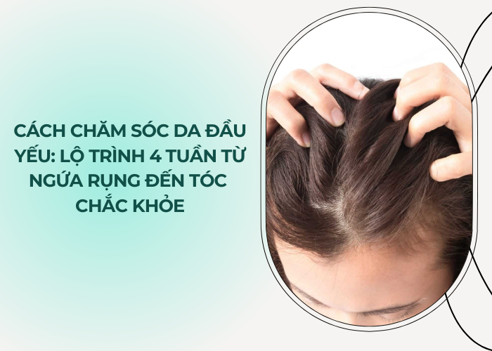 cách chăm sóc da đầu yếu