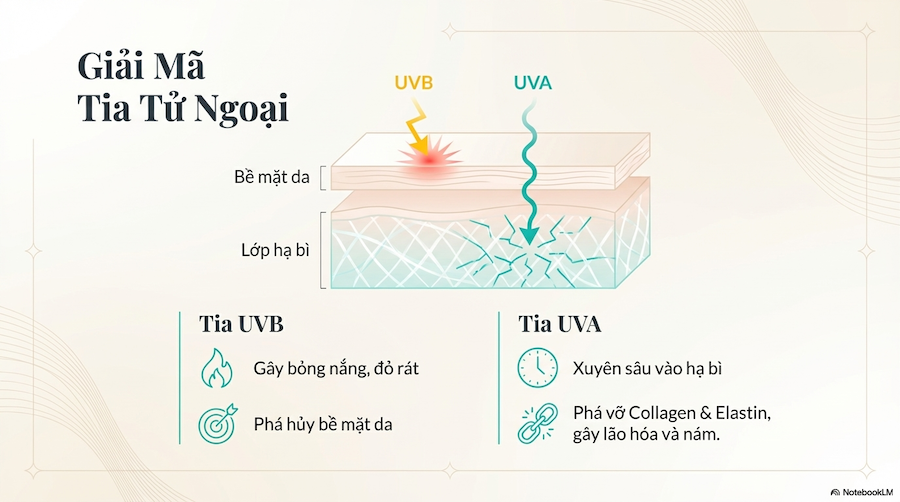 Bảo vệ da khỏi tia tử ngoại UVA và UVB
