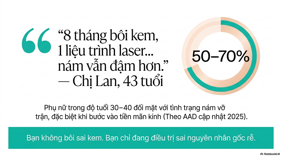 nám da tuổi 40
