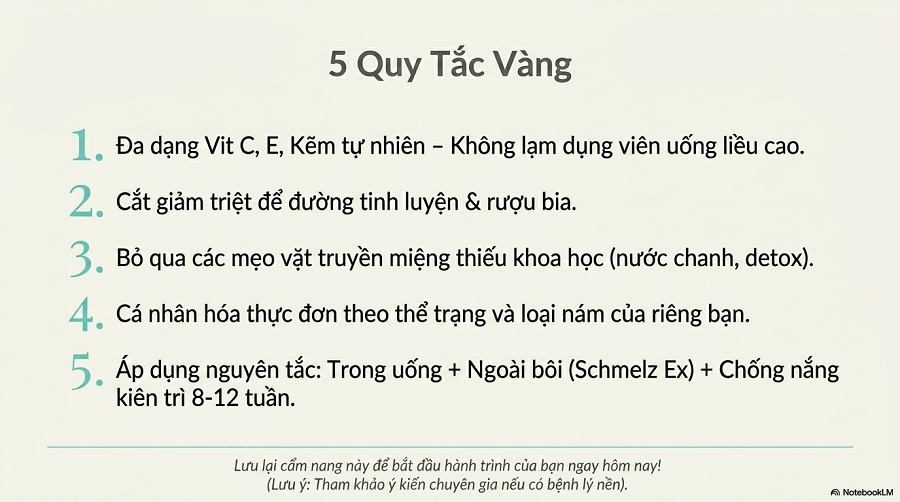 nám da nên ăn gì