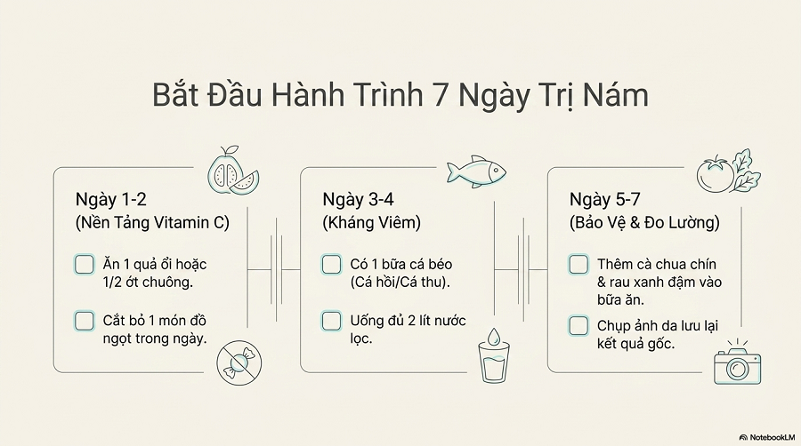 nám da nên ăn gì