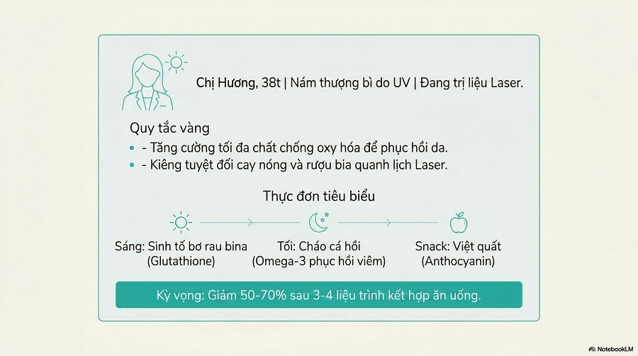 nám da nên ăn gì