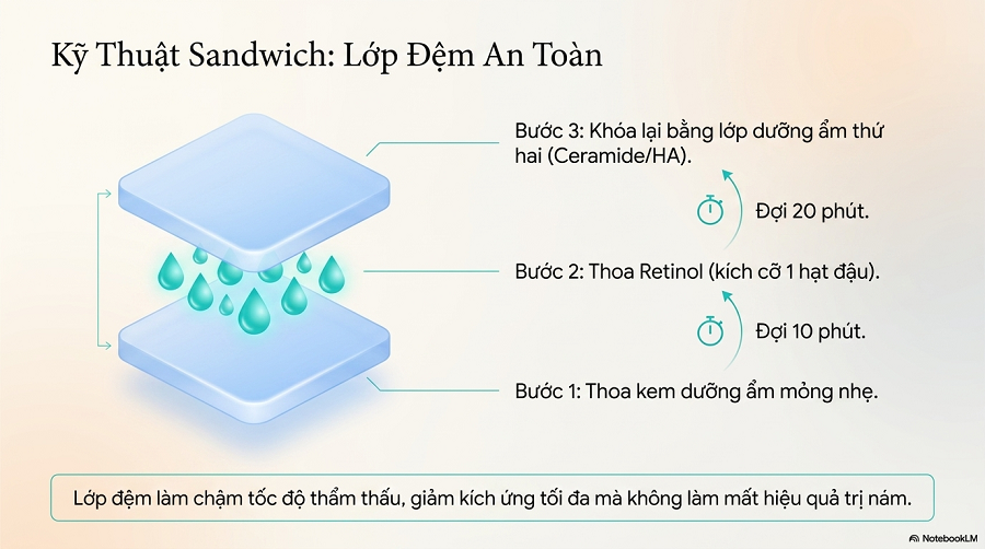retinol trị nám