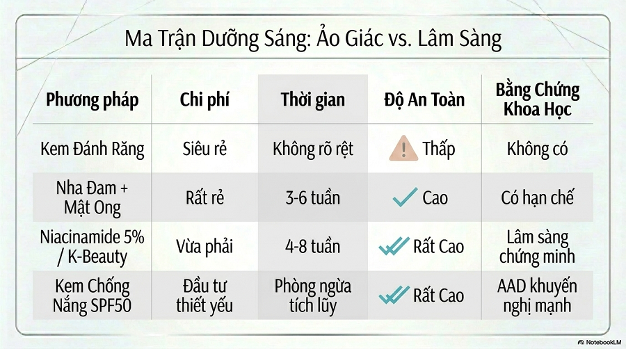 cách làm trắng da bằng kem đánh răng