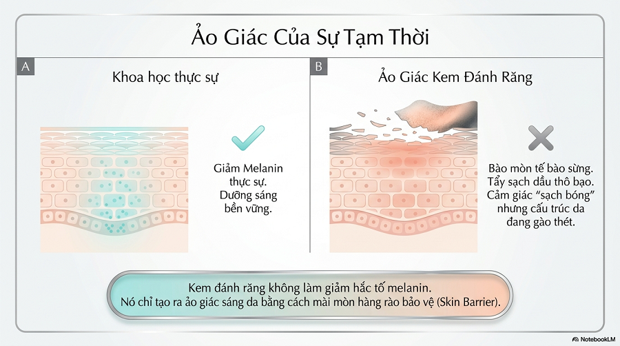 cách làm trắng da bằng kem đánh răng
