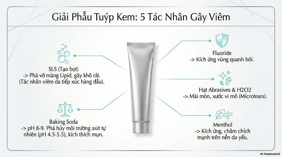 cách làm trắng da bằng kem đánh răng