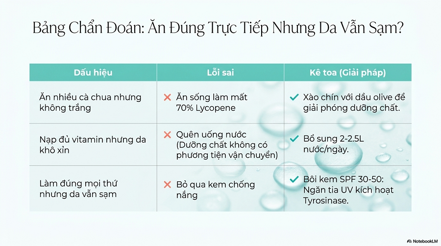 ăn gì để trắng da