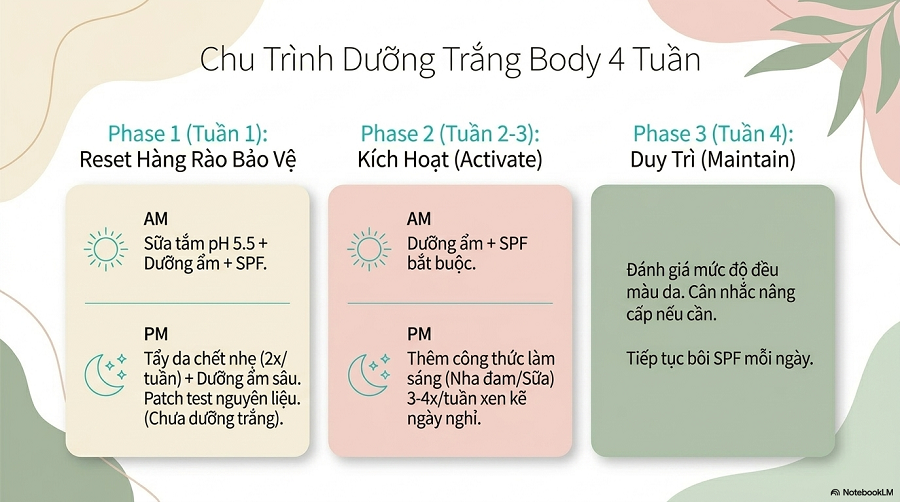 các cách làm trắng da body tại nhà