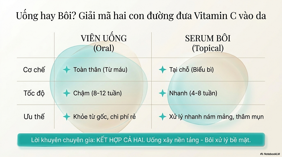 uống Vitamin C mỗi ngày có trắng da không