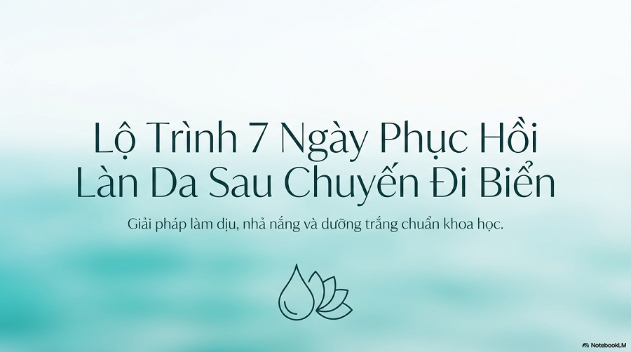 cách làm da trắng lại sau khi đi biển
