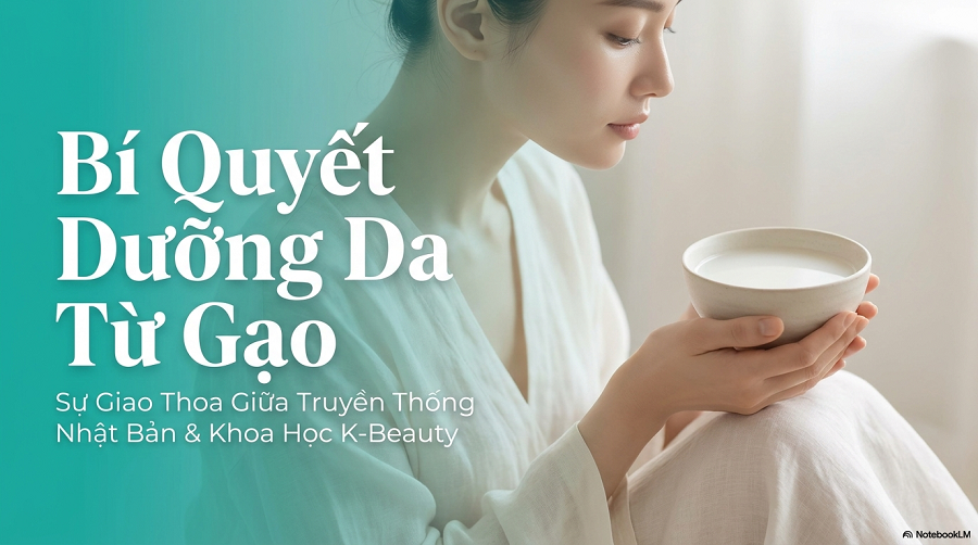 cách làm kem trắng da từ gạo của người nhật