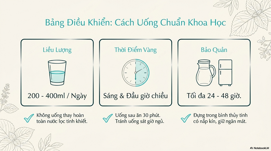 cách làm nước uống trắng da từ lá tía tô