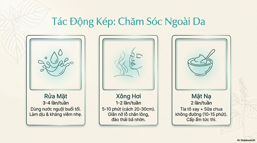 cách làm nước uống trắng da từ lá tía tô