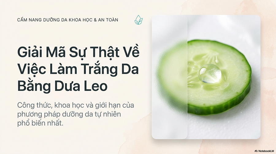 cách làm trắng da bằng dưa leo