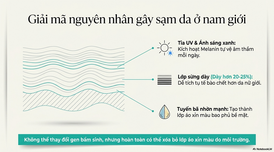 cách làm trắng da cho nam