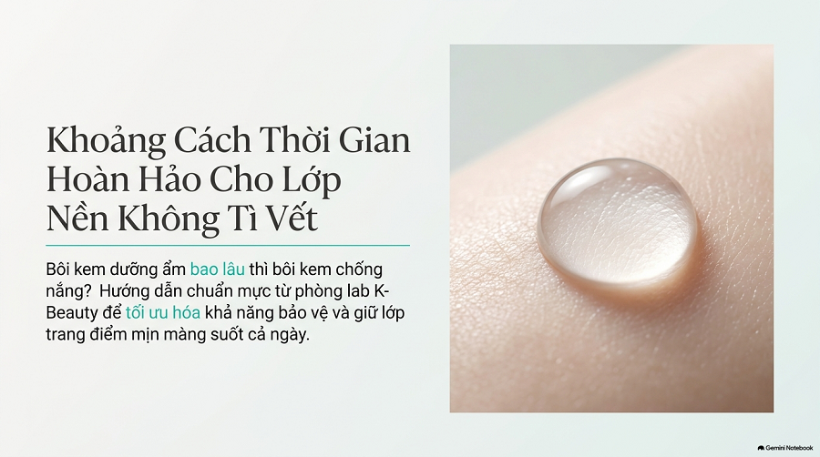 bôi kem dưỡng ẩm bao lâu thì bôi kem chống nắng