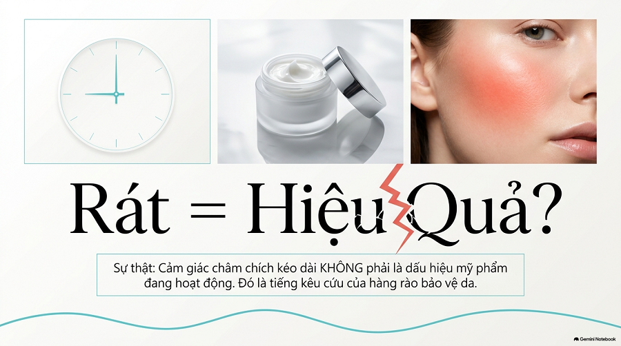 bôi kem dưỡng ẩm bị rát mặt có sao không
