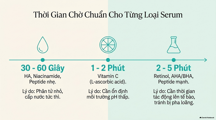 Bôi serum bao lâu thì bôi kem dưỡng ẩm?