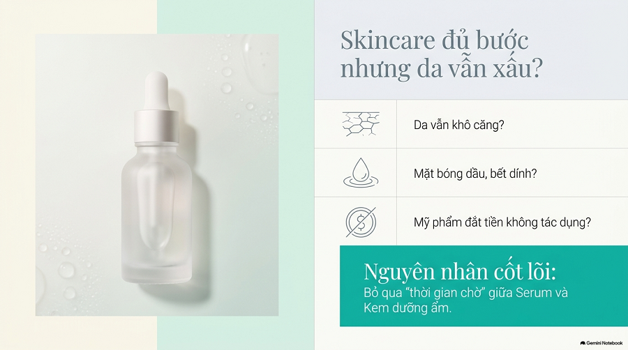 Bôi serum bao lâu thì bôi kem dưỡng ẩm?