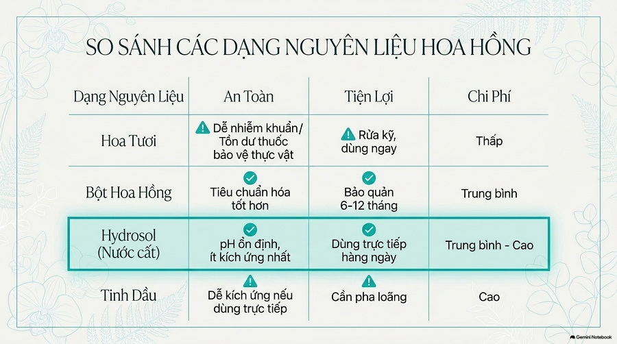 cách làm trắng da bằng hoa hồng