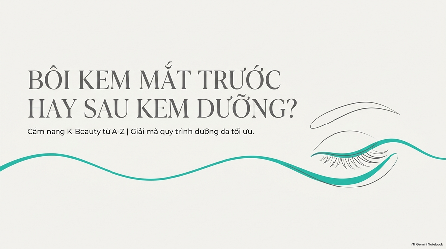 Bôi kem mắt trước hay sau kem dưỡng ẩm