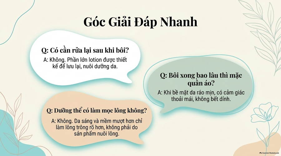 cách dùng sữa dưỡng thể đúng