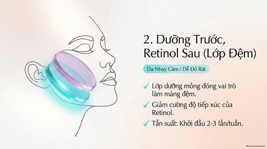 Dưỡng ẩm sau khi dùng retinol