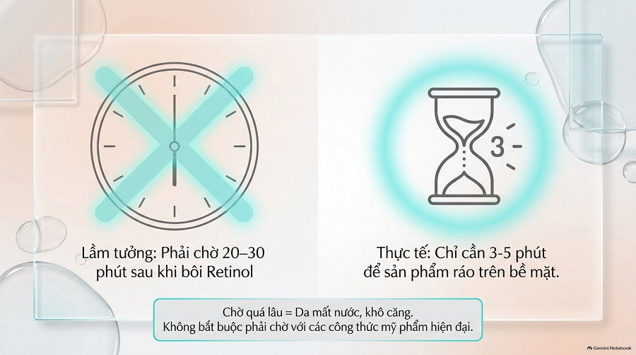 Dưỡng ẩm sau khi dùng retinol
