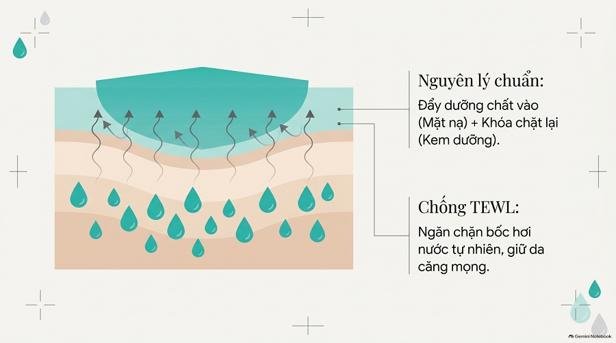 dưỡng ẩm xong đắp mặt nạ được không