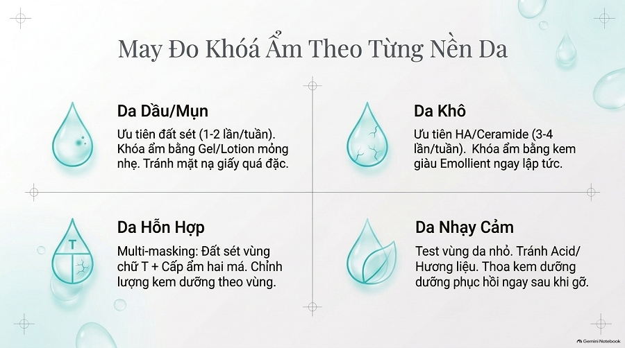 dưỡng ẩm xong đắp mặt nạ được không
