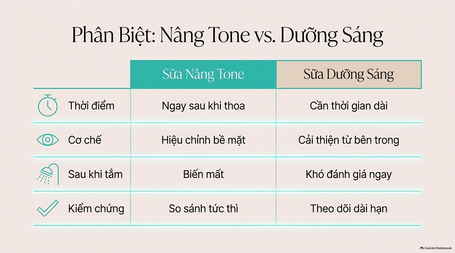 Sữa dưỡng thể nâng tone