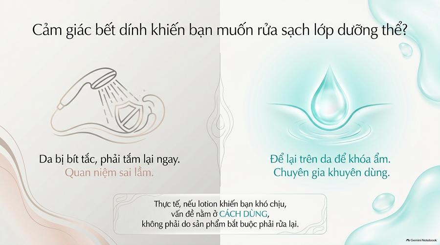 Body Lotion Có Cần Rửa Lại Không