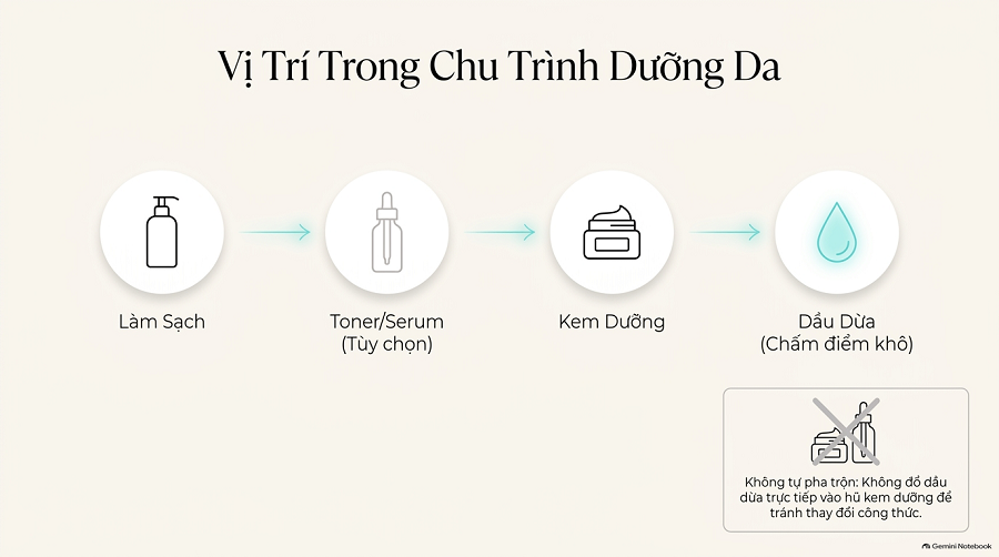 cách dưỡng ẩm bằng dầu dừa