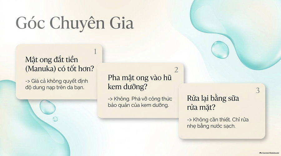 Cách dưỡng ẩm bằng mật ong