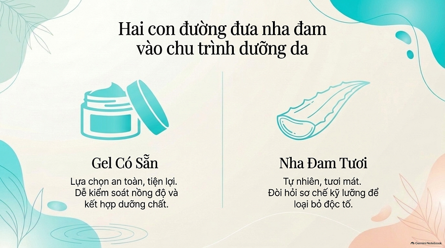 Cách dưỡng ẩm bằng nha đam
