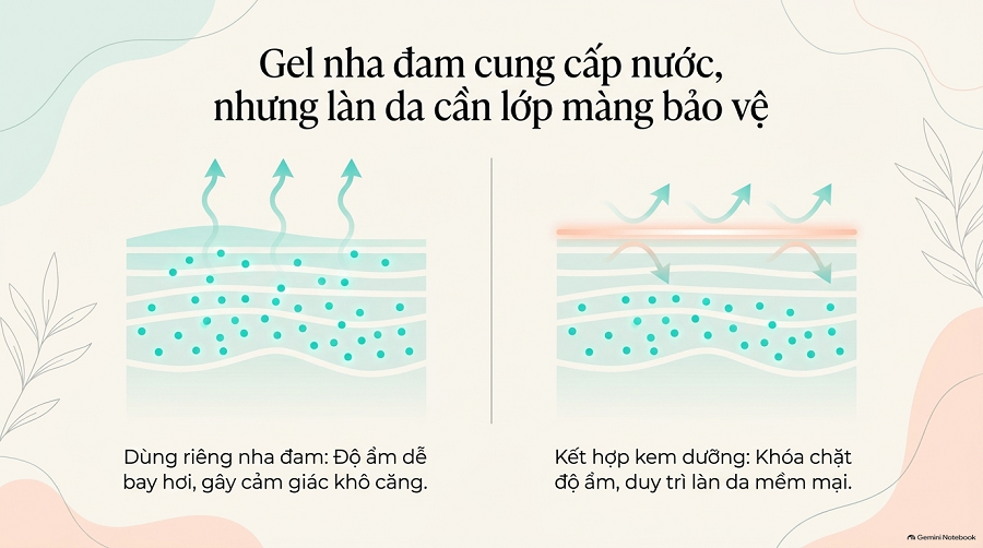 Cách dưỡng ẩm bằng nha đam