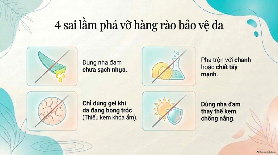 Cách dưỡng ẩm bằng nha đam