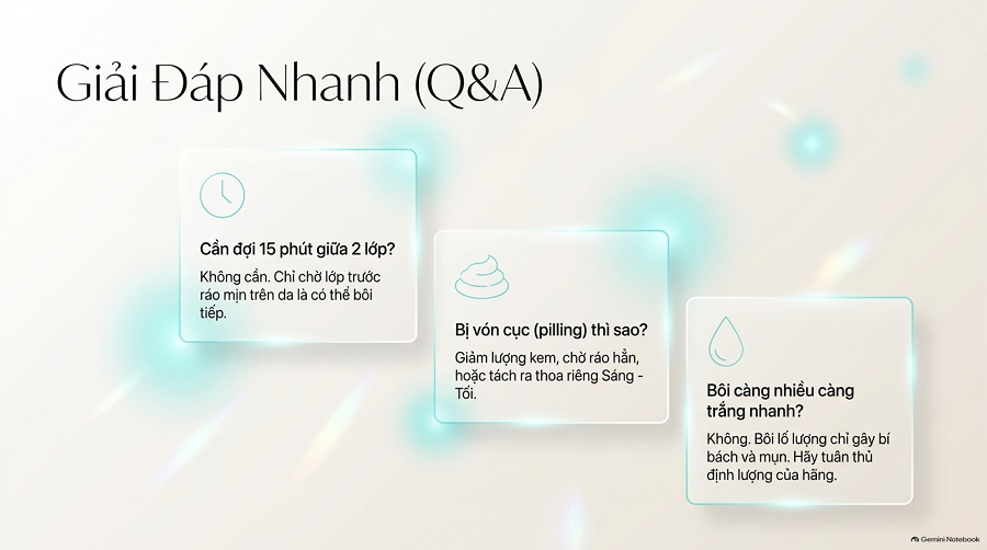 nên bôi kem dưỡng ẩm trước hay kem dưỡng trắng trước