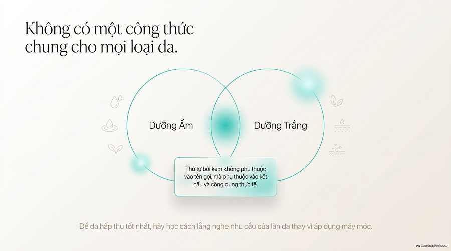 nên bôi kem dưỡng ẩm trước hay kem dưỡng trắng trước
