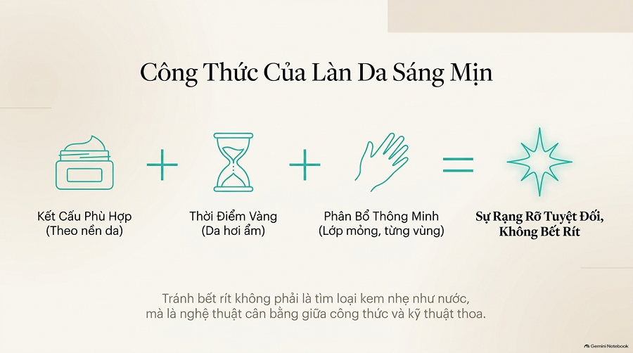 Sữa dưỡng thể không bết rít
